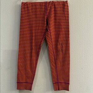 Hanna Andersson Orange and Purple Striped Leggings